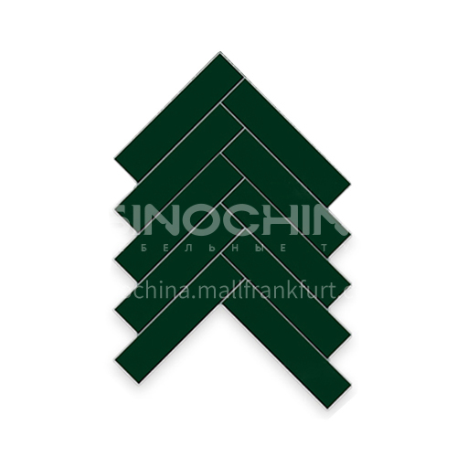 נורדי מינימליסטי אריחי פסיפס פס ארוך בצבע אחיד אריחי קיר מטבח וחדר אמבטיה-ADE82009 ירוק כהה 145 × 32.5 מ"מ